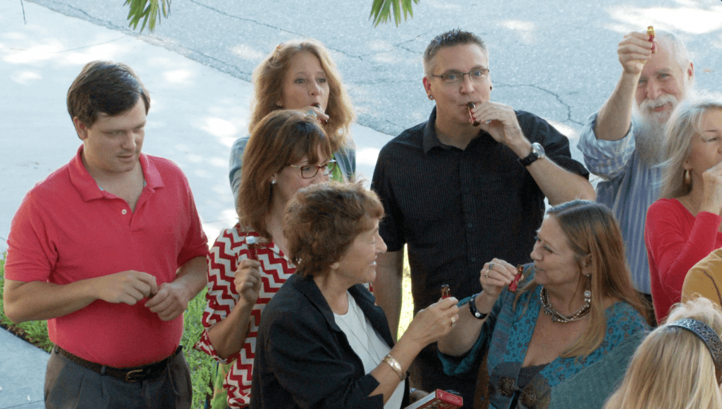 Customers who participated in the Omega Cure Extra Strength film shoot.