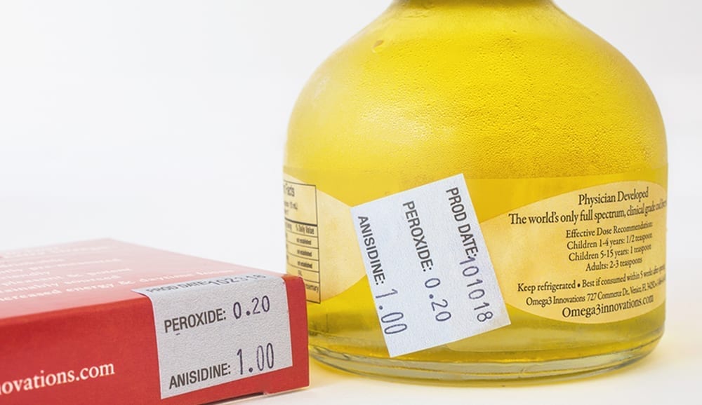 Omega Cure Fish Oil Oxidation Labels